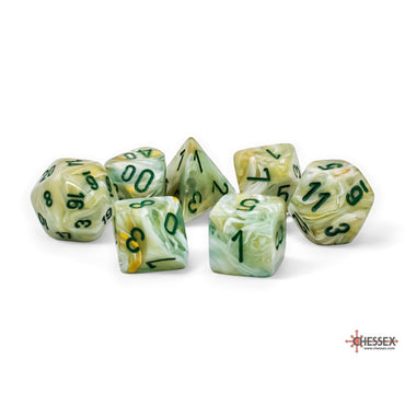 Plastic RPG Dice (Mega): Marble - Green/Dark Green (CHX 22409)