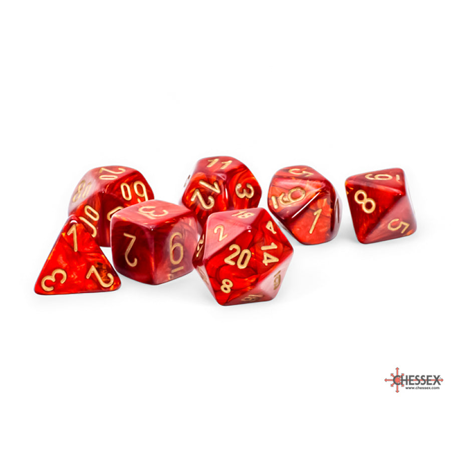 RPG Dice (Mega): Scarab Scarlet/Gold (CHX22414)