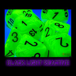 RPG Dice (Mega): Vortex Bright Green/Black UV (CHX22430)