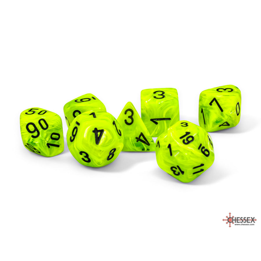 RPG Dice (Mega): Vortex Bright Green/Black UV (CHX22430)