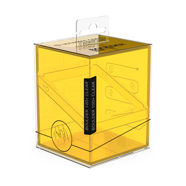 Ultimate Guard Deck Box: Boulder Deck Case - Clear Amber (Holds 100+)