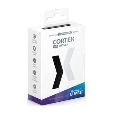 Ultimate Guard Sleeves: Cortex - Glossy Black (100 Count)