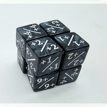 +1/+1 MTG Counters: Pearl Black with White (Foam Brain)