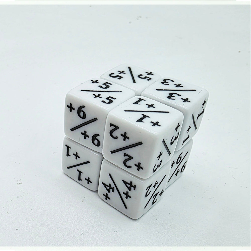 +1/+1 MTG Counters: Pearl White with Black (Foam Brain)