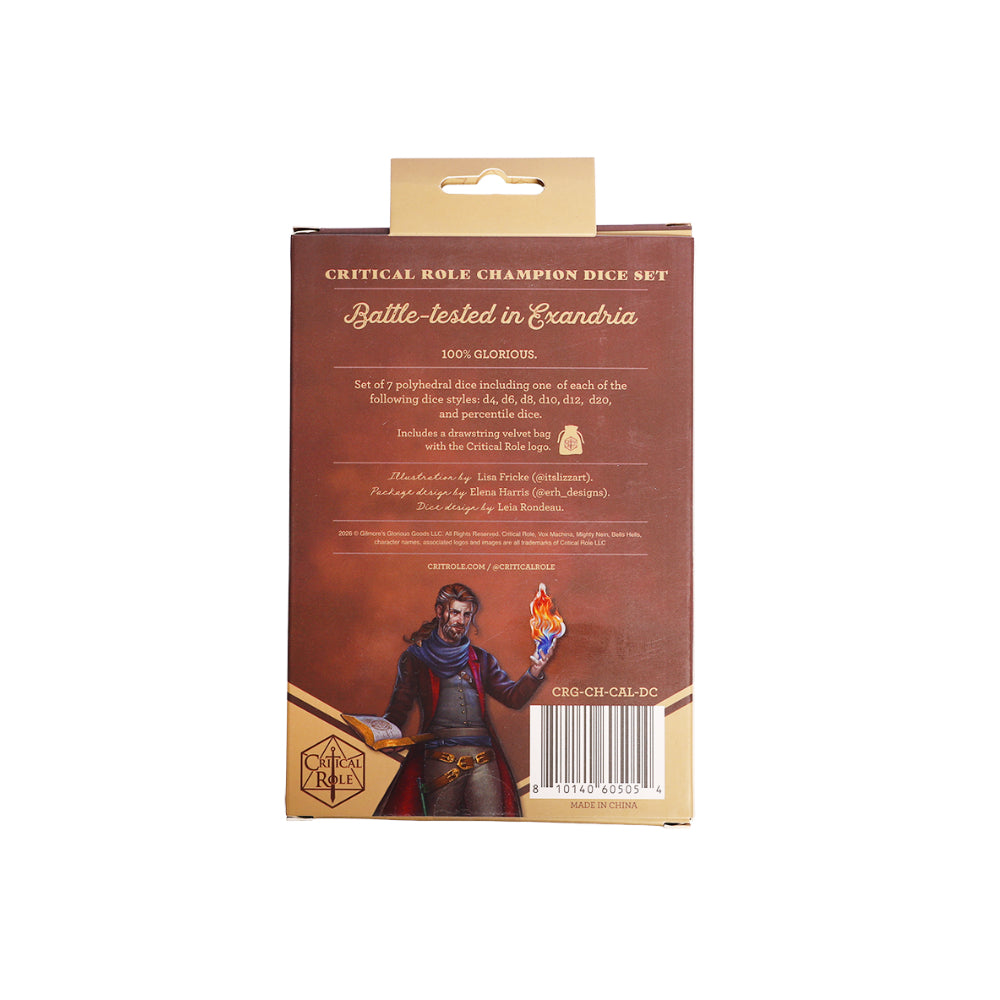 Critical Role: Champion Dice Set - Caleb Widogast