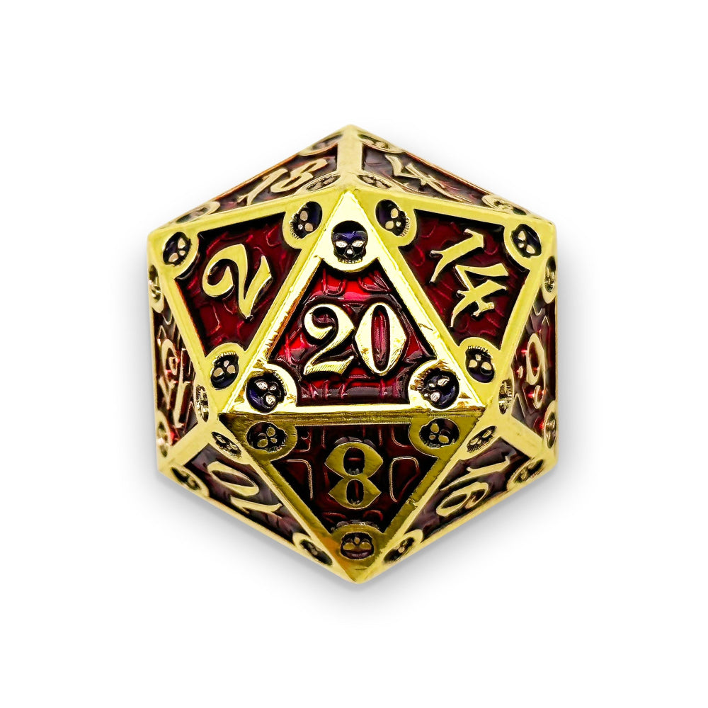 Metal D20 (25mm): Dungeon Delve Runestones - Blood Oath (Norse Foundry)