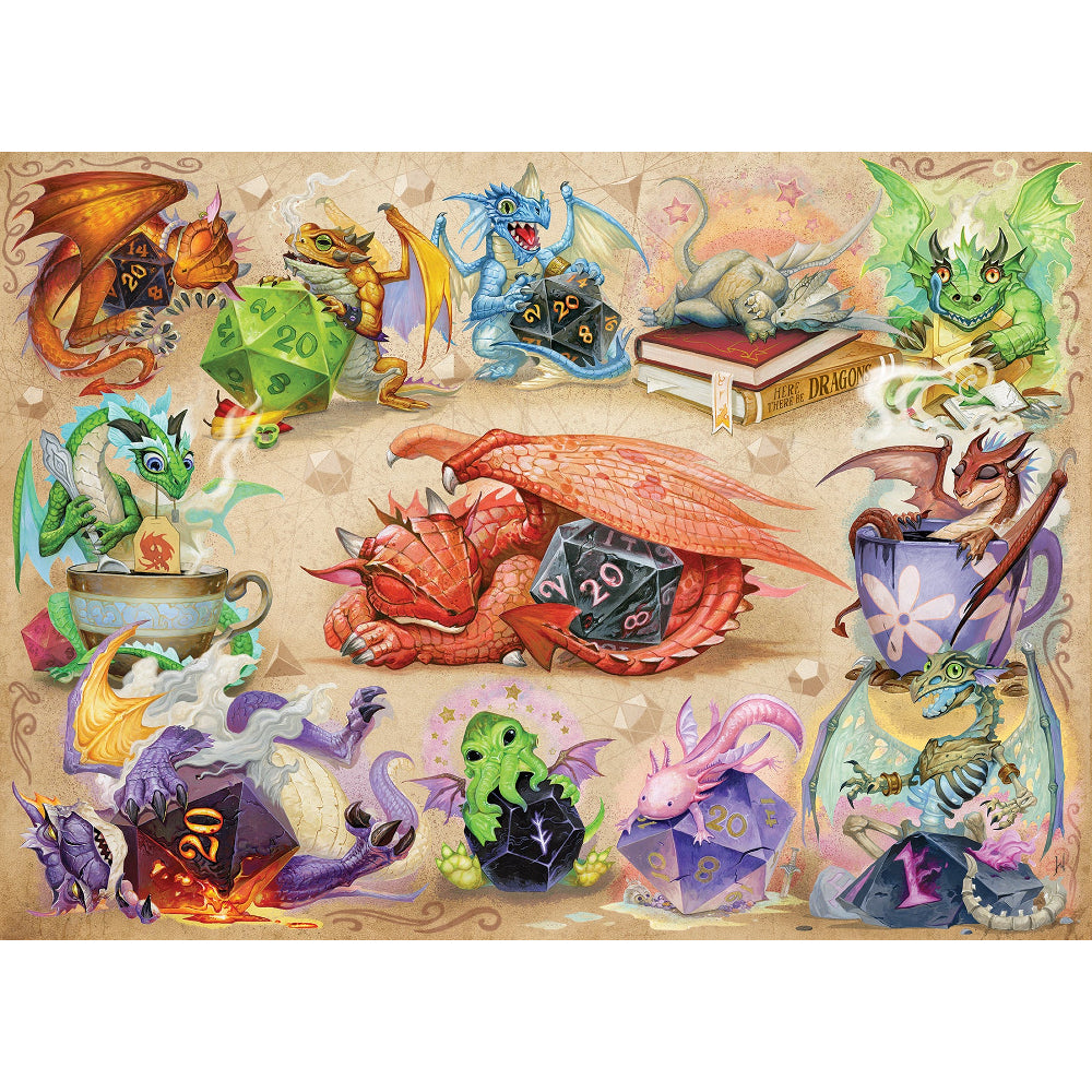 Cobble Hill Puzzles (500 Pieces): D20 Dragons