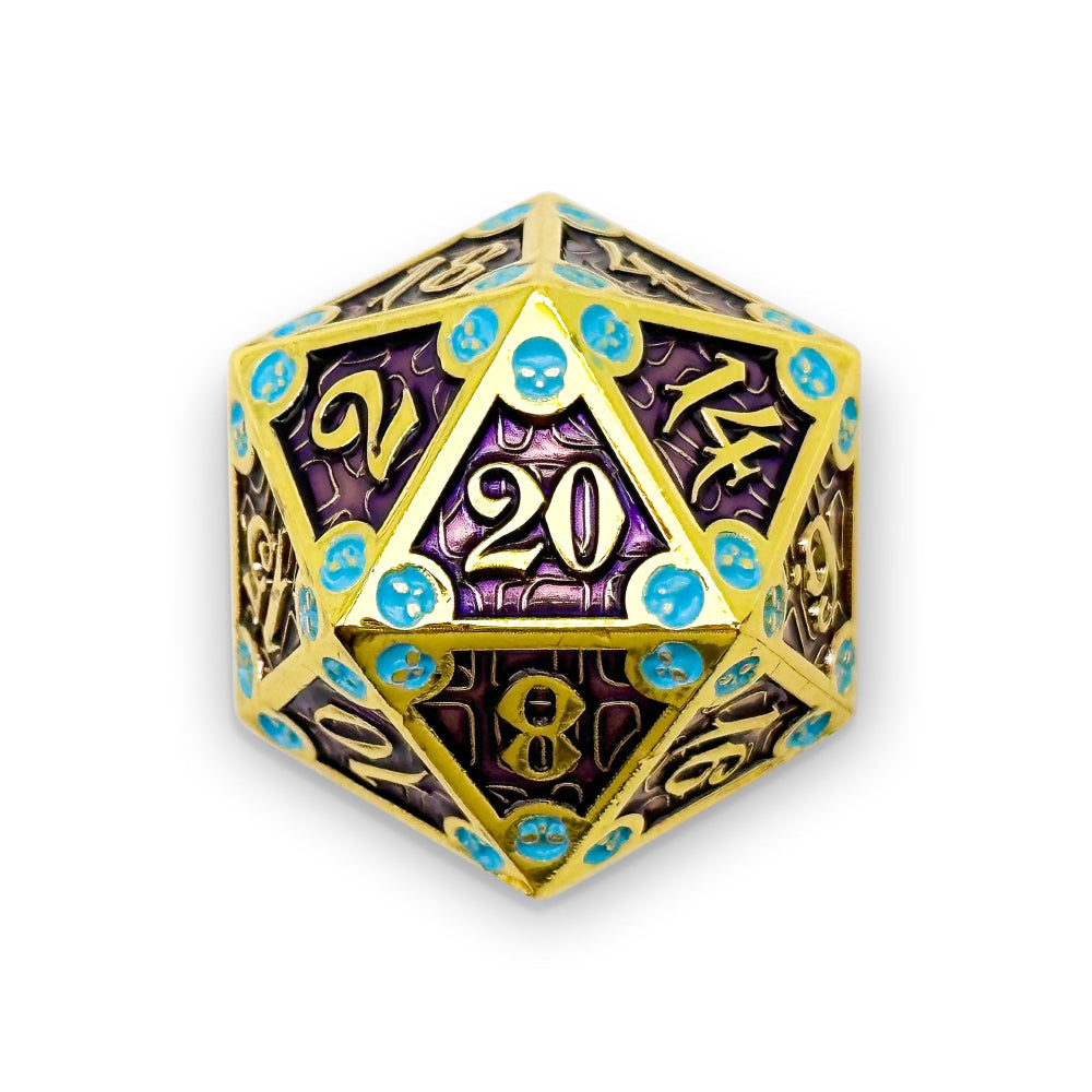 Metal D20 (25mm): Dungeon Delve Runestones - Royal Crown (Norse Foundry)