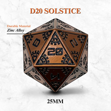 Metal D20 (25mm): Meteor Runestones - Solstice (Norse Foundry)