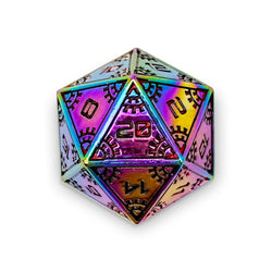 Metal D20 (25mm): Meteor Runestones - Super Nova (Norse Foundry)