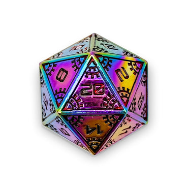 Metal D20 (25mm): Meteor Runestones - Super Nova (Norse Foundry)