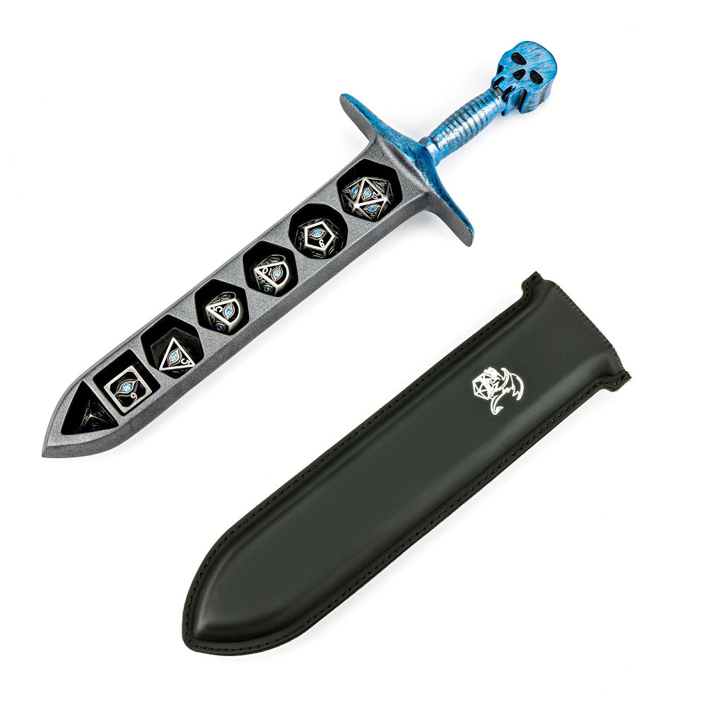 HYMGHO Dice Case: Grim Dagger - Blue