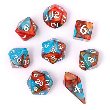 Fanroll - 10mm Mini Polyhedral Dice Set - Glow Clear