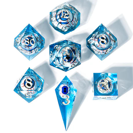 Liquid Core RPG Dice: Blue Eyeball (HYMGHO)