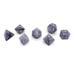 Gemstone RPG Dice: White Labradorite (Norse Foundry)