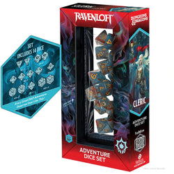 D&D Adventure Dice: Ravenloft Cleric - Light Blue/Red (Sirius Dice)
