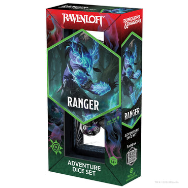 D&D Adventure Dice: Ravenloft Ranger - Black/Blue (Sirius Dice)