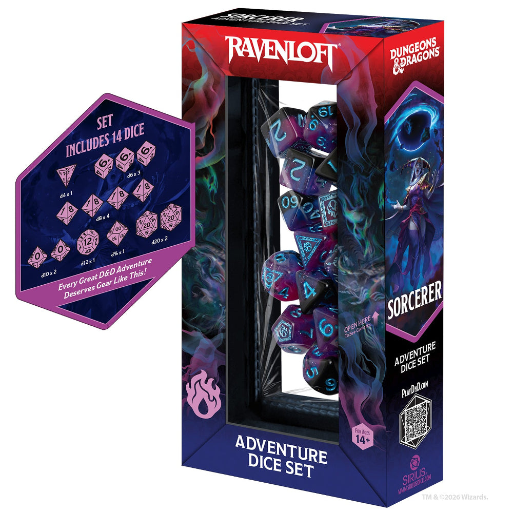 D&D Adventure Dice: Ravenloft Sorcerer - Purple (Sirius Dice)