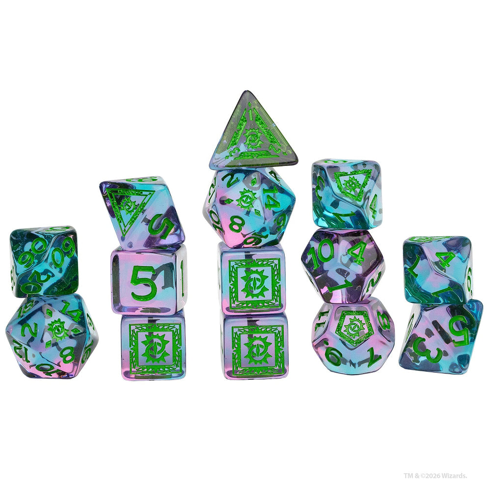 D&D Adventure Dice: Ravenloft Warlock - Green/Purple (Sirius Dice)