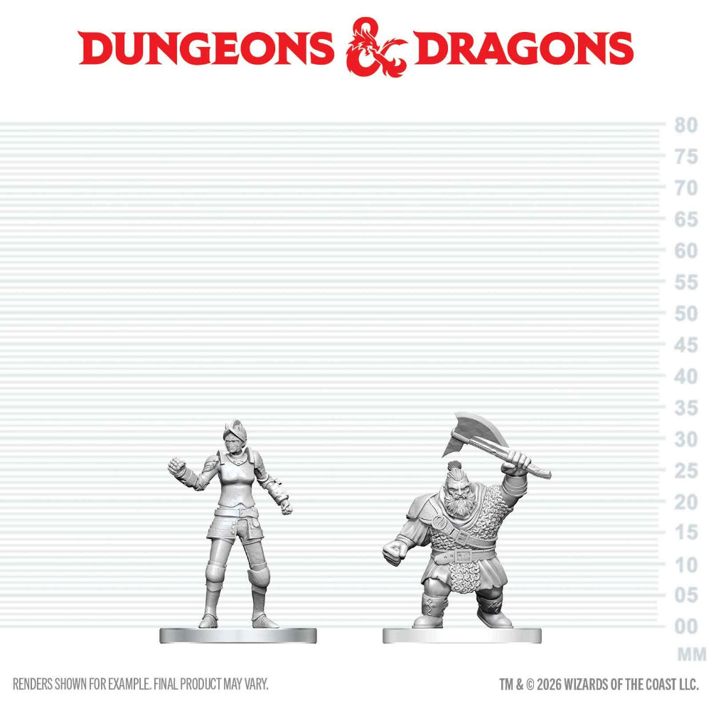 D&D Minis: Cultist of Bane & Dwarf Zhentilar Soldier (Unpainted)