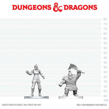 D&D Minis: Cultist of Bane & Dwarf Zhentilar Soldier (Unpainted)