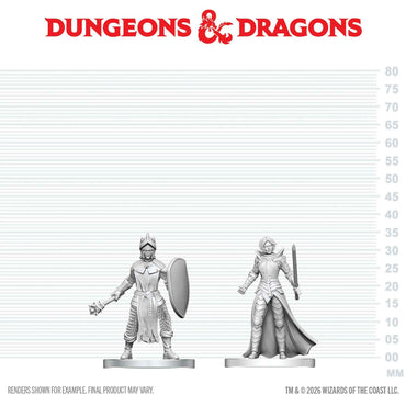 D&D Minis: Black Gauntlet & Zhentilar Paladin of Bane (Unpainted)