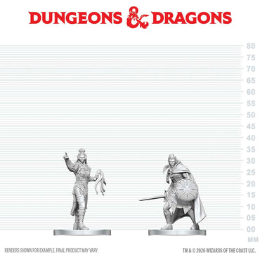 D&D Minis: Drow Elite Warrior & Drow Priestess of Lolth (Unpainted)