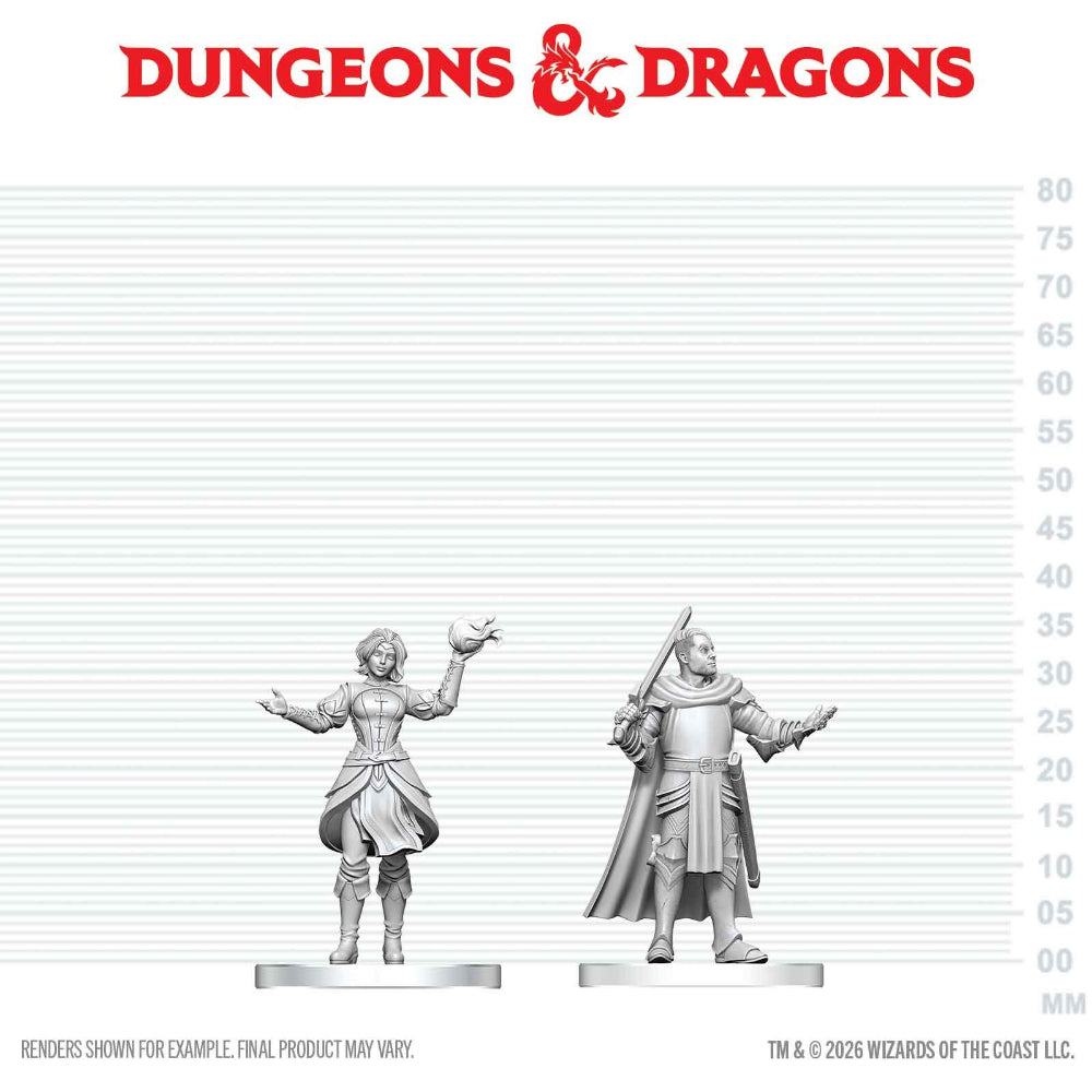 D&D Minis: Knight & Mage Apprentice (Unpainted)