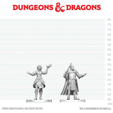 D&D Minis: Knight & Mage Apprentice (Unpainted)