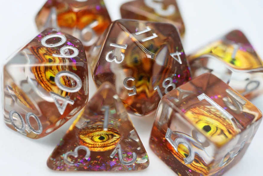 RPG Dice: Golden Dragon Eye (Foam Brain)