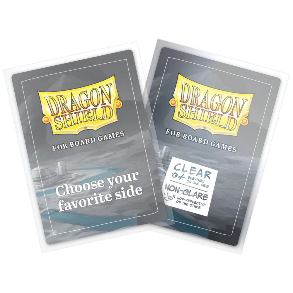 Dragon Shields: Board Game Sleeves -  Clear, Common Standard (63x88mm / 100 Count)