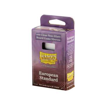 Dragon Shields: Board Game Sleeves -  Clear, European Standard (59x92mm / 100 Count)