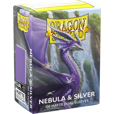 Dragon Shields: Matte Dual Sleeves - Nebula & Silver (100 Count)