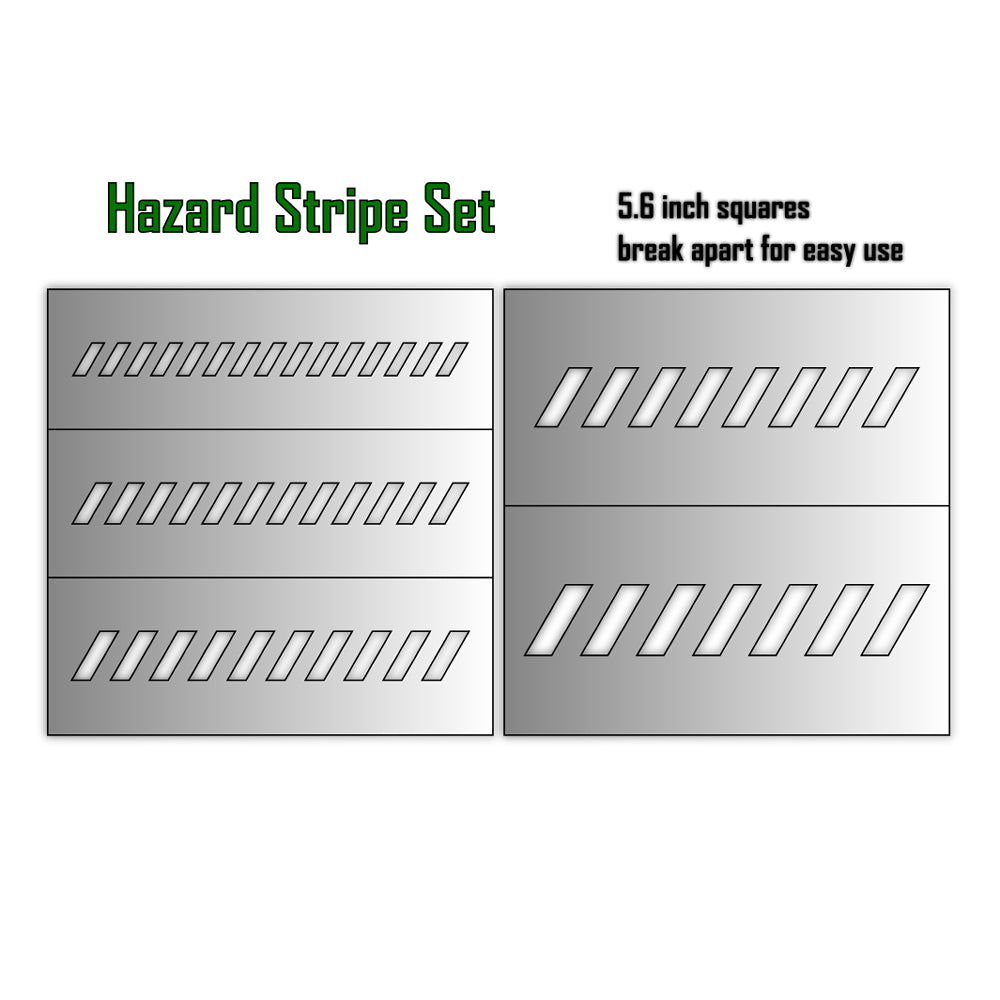 Death Ray Designs: Airbrush Stencils - Hazard Stripe