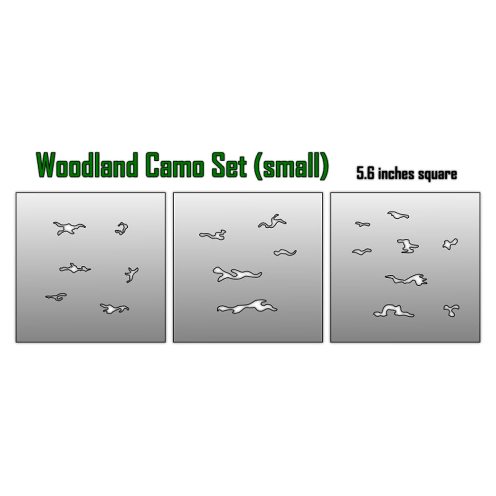 Death Ray Designs: Airbrush Stencils - Woodland Camo (Small)