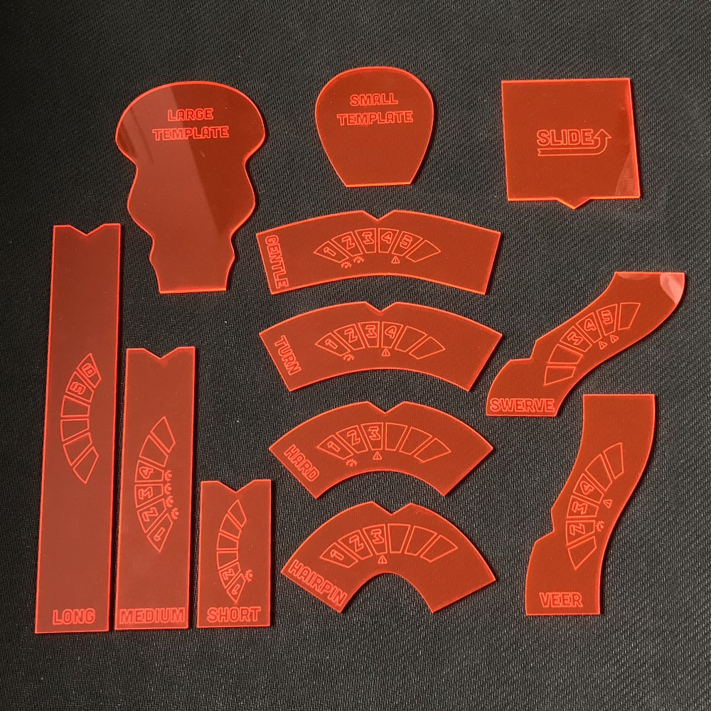 Gaslands: Death Rally Widgets - Clear Fluorescent Orange (Death Ray Designs)