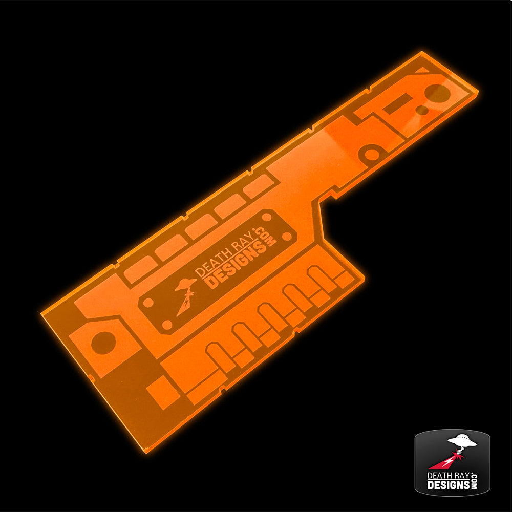 Death Ray Designs: Movement Widget - Bolt Slinger (Clear Fluorescent Orange)