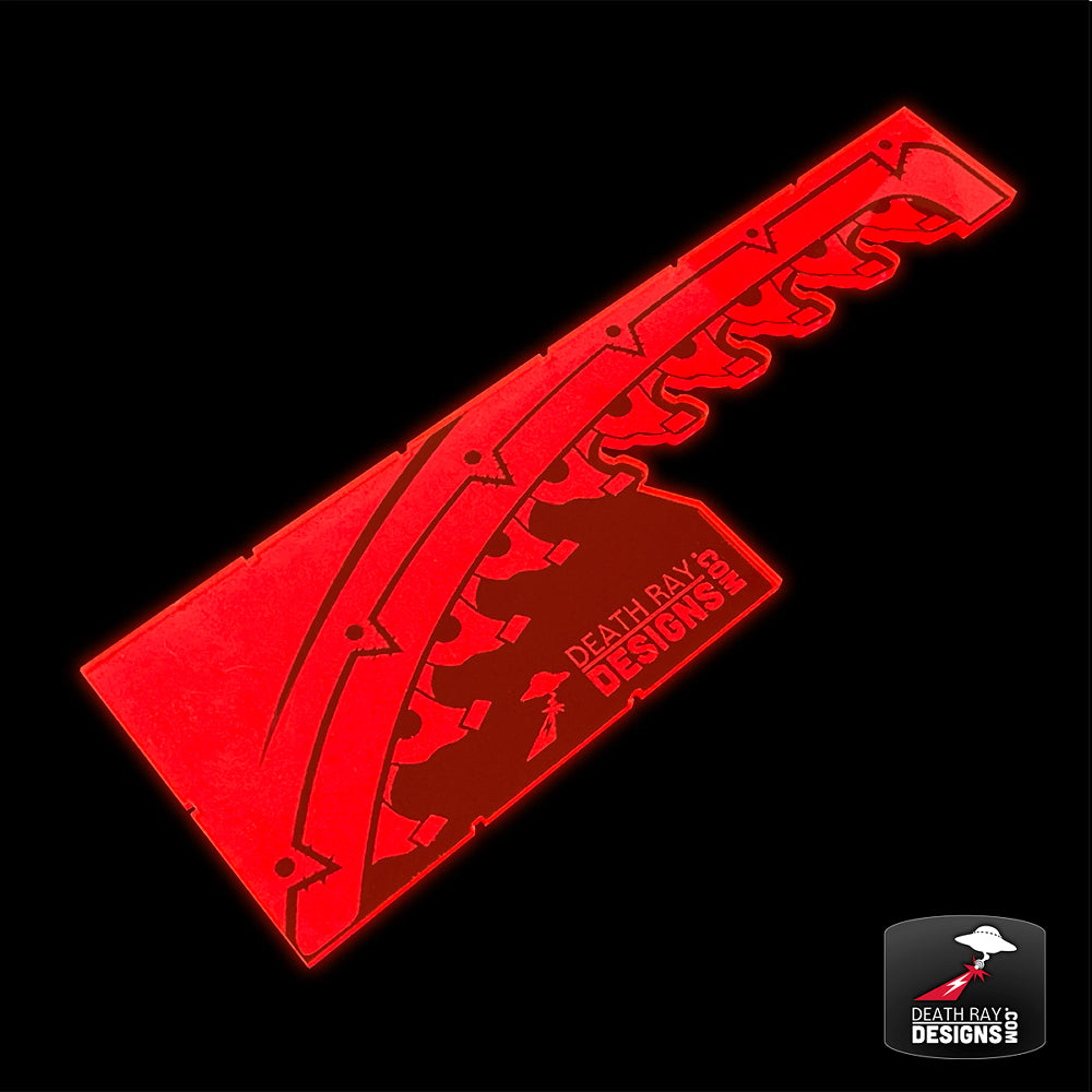 Death Ray Designs: Movement Widget - Chain Ripper (Clear Fluorescent Red)