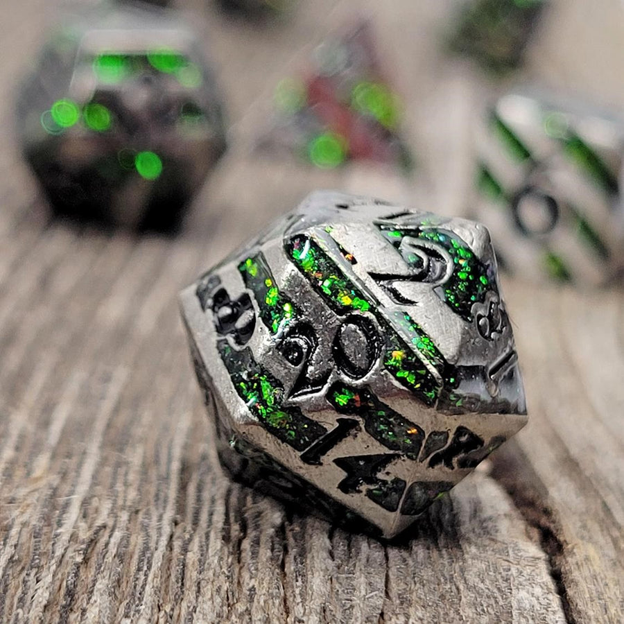 Metal RPG Dice (Mini): Druid's Emerald (Forged Gaming)