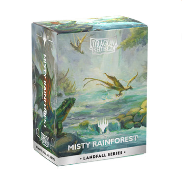 Dragon Shields: Matte Dual MTG Landfall Series - Misty Rainforest (100 Count)