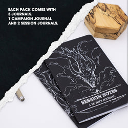 Dungeon Notes: A 5E DM's Journal - Black (3 Pack)