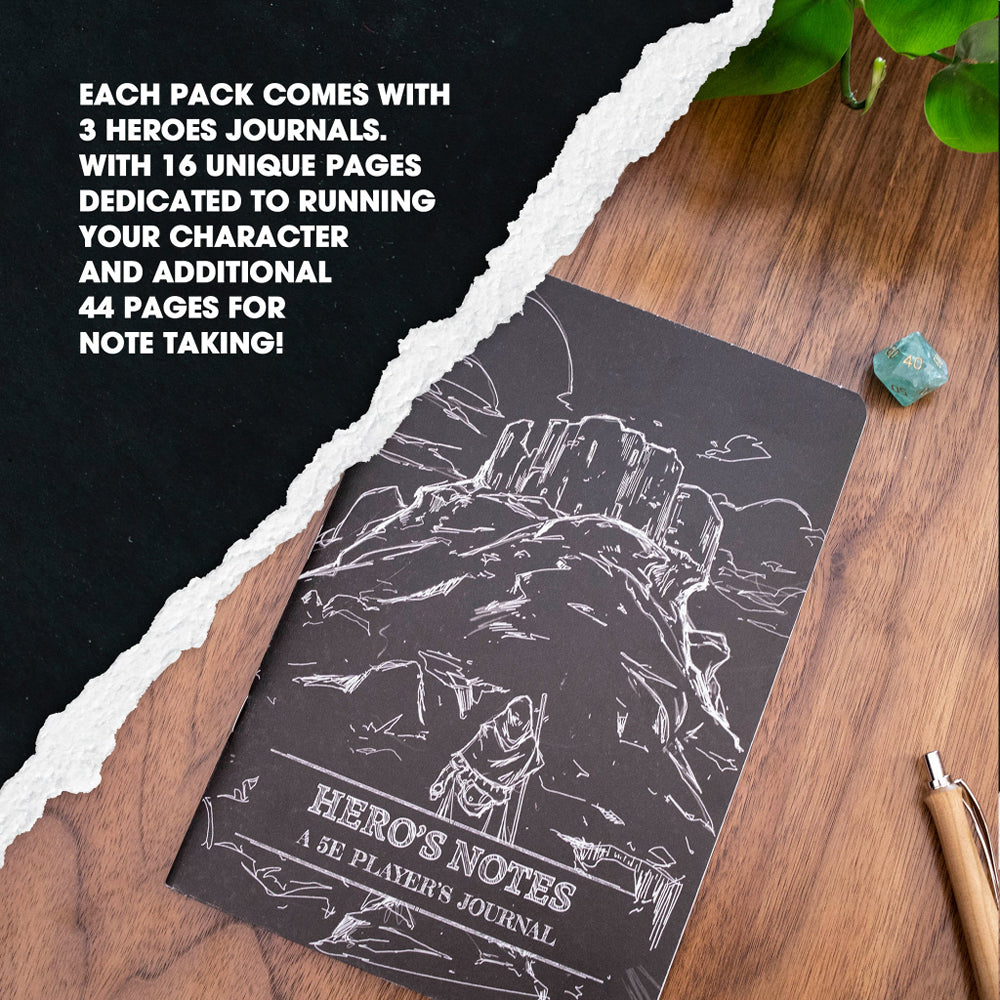 Dungeon Notes: A 5E Player's Journal - Red (3 Pack)