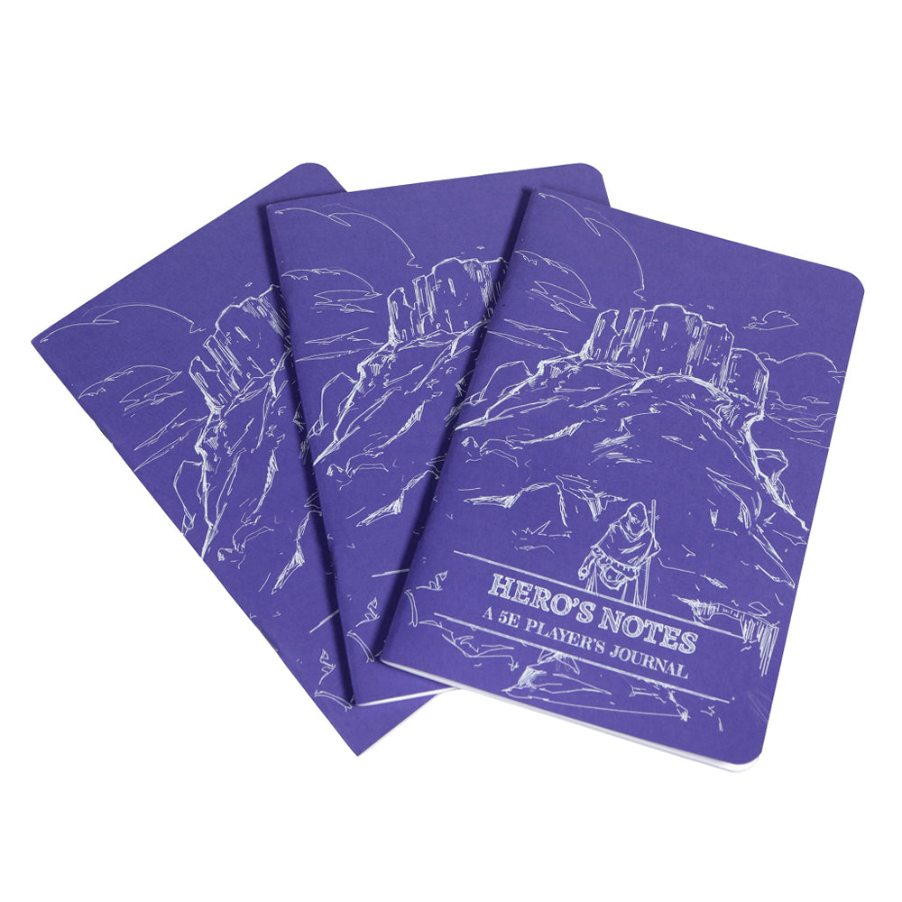 Dungeon Notes: A 5E Player's Journal - Blue (3 Pack)
