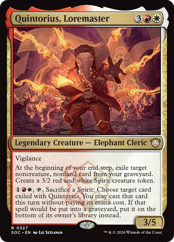 Quintorius, Loremaster [Secrets of Strixhaven Commander]