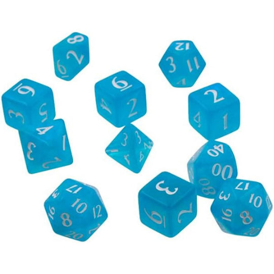 Acrylic RPG Dice Set: Sky Blue (Eclipse)