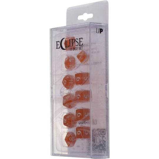 Acrylic RPG Dice Set: Pumpkin Orange (Eclipse)