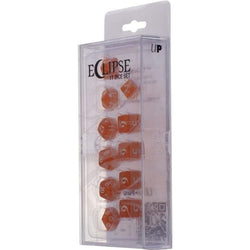 Acrylic RPG Dice Set: Pumpkin Orange (Eclipse)