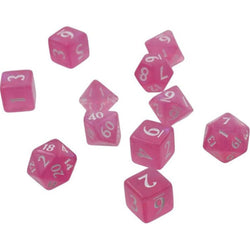 Acrylic RPG Dice Set: Hot Pink (Eclipse)