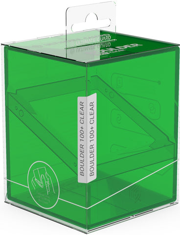 Ultimate Guard Deck Box: Boulder Deck Case - Clear Emerald (Holds 100+)