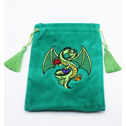 Foam Brain Dice Bag: Dragon - Green
